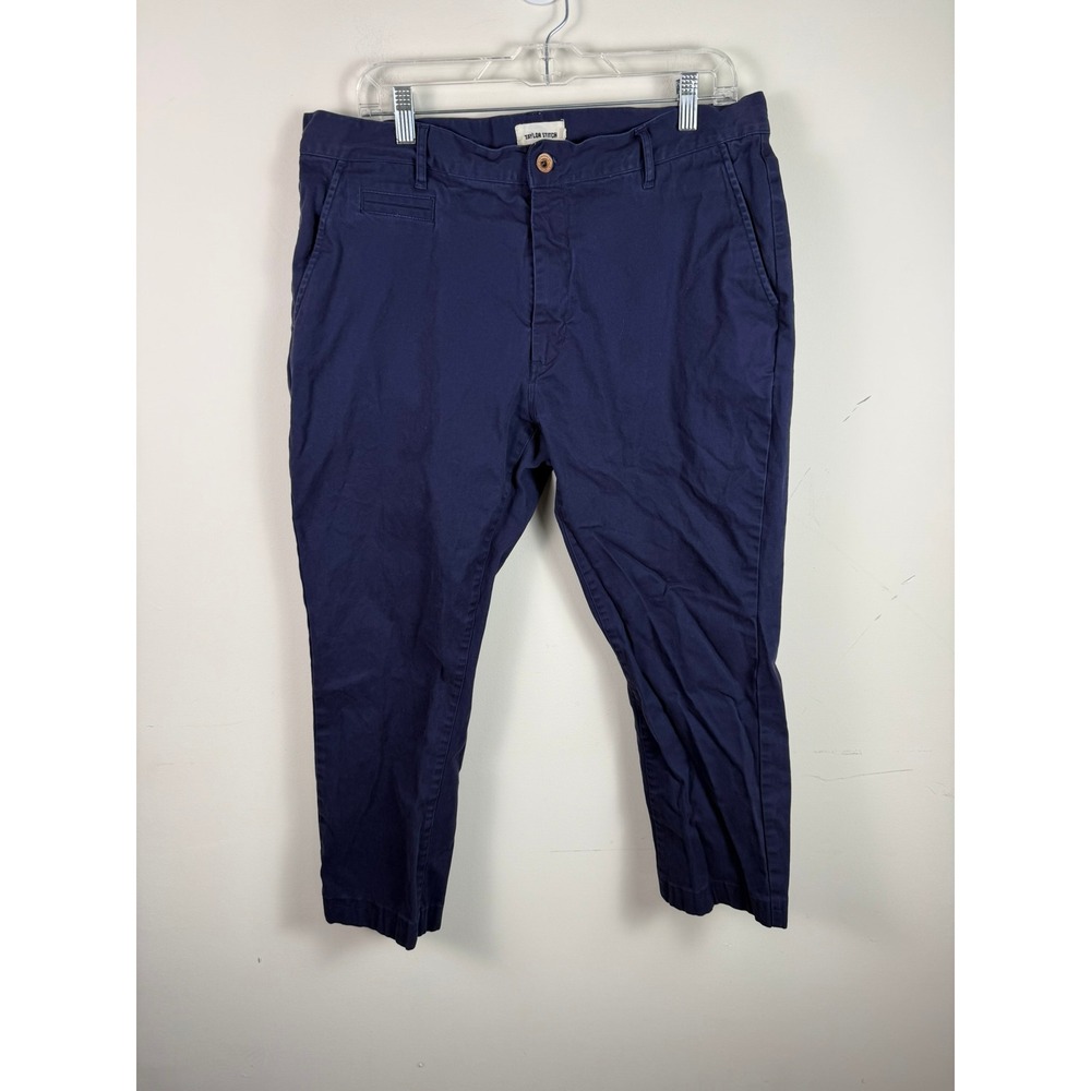 Taylor Stitch Democratic Foundation Chino Pant Navy Organic Cotton Mens 36 x 26